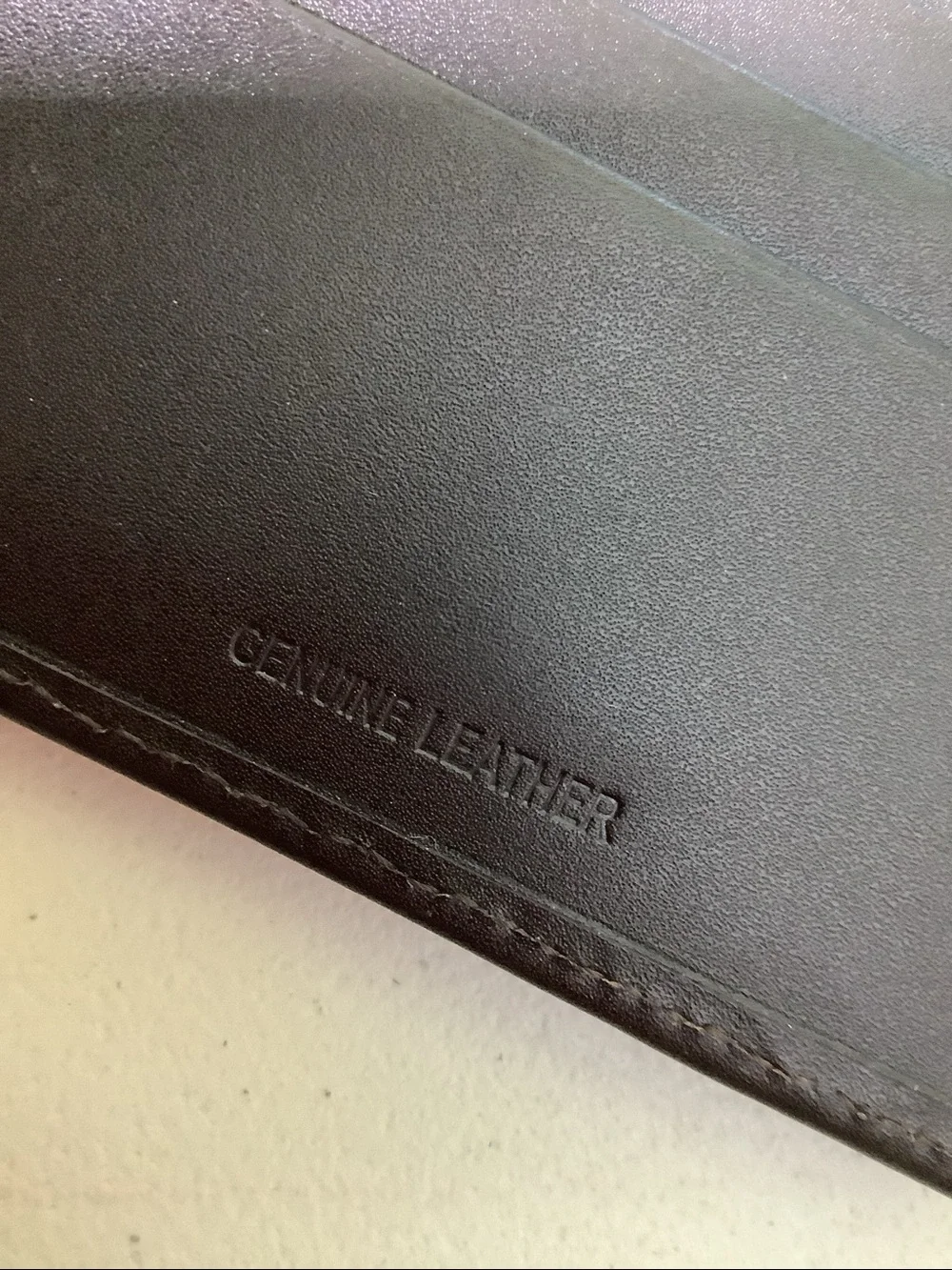 Perry Ellis brown leather bi-fold wallet
